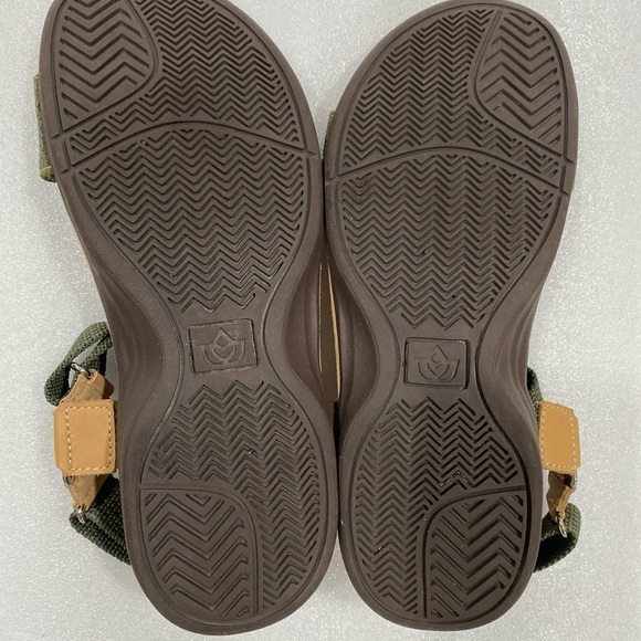 Spenco Tamara Reptile Embossed Adjustable Straps Olive Green Sandals Size 8 - Picture 8 of 11